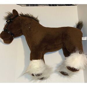 Vintage ￼19” Anheuser-Busch Budweiser Lil Scot Plush Stuffed ￼Clydesdale Horse